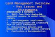 Land Management Overview - Key issues and instruments