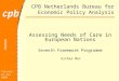 CPB Netherlands Bureau for Economic Policy Analysis
