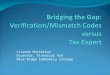 Bridging the Gap: Verification/Mismatch Codes versus Tax Expert