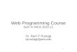 Web Programming Course Sem IV MCA 2010-11