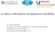 In silico  calculation of aqueous solubility