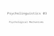 Psycholinguistics 03