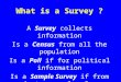 What is a Survey ?