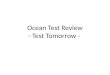Ocean Test Review - Test Tomorrow -