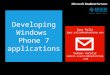 Developing Windows  Phone 7 applications
