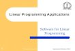 Linear Programming Applications