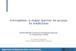 Corruption, a major barrier to access to medicines WHO/UNICEF Technical Briefing Seminar