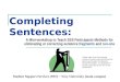 Completing Sentences: