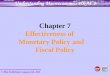 Chapter 7  Effectiveness of        Monetary Policy and      Fiscal Policy