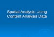 Spatial Analysis Using Content Analysis Data