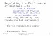 Regulating the Performance of Baseball Bats