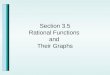 Section 3.5 Rational Functions  and  Their Graphs