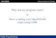 Why did my program crash? or How to debug your OpenFOAM codes using GDB