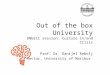 Out of the box University UNEECC session: Culture in/and Crisis