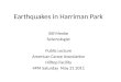 Earthquakes in Harriman Park
