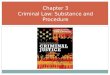 Chapter 3 Criminal Law: Substance and Procedure