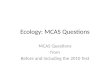 Ecology: MCAS Questions