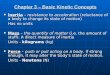 Chapter 3 – Basic Kinetic Concepts