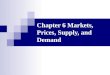 Chapter 6 Markets, Prices, Supply, and Demand