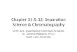 Chapter 31 & 32: Separation Science & Chromatography