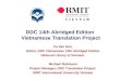 DDC  14th Abridged Edition  Vietnamese  Translation Project