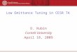 Low Emittance Tuning in CESR TA