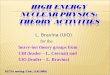 High  Energy Nuclear  Physics :  Theory activities