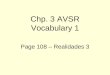 Chp. 3 AVSR Vocabulary 1