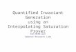 Quantified Invariant Generation using an Interpolating Saturation Prover