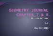 GEOMETRY JOURNAL CHAPTER 7  & 8