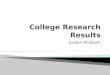 College Research Results