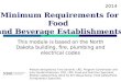 Minimum Requirements for Food  and Beverage Establishments