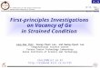 First-principles Investigations  on Vacancy of Ge  in Strained Condition