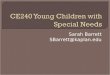 CE240 Young Children with Special Needs