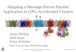 Adapting a Message-Driven Parallel Application to GPU-Accelerated Clusters