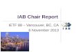 IAB Chair Report