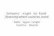 Infants' right to food  Assessing where countries stand