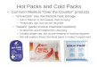Hot Packs and Cold Packs