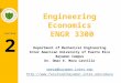 Engineering Economics  ENGR 3300
