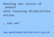 Hearing the voices of people with learning disabilities online. … are we?