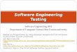 Software Engineering Testing