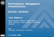 Performance Management Presentation Access Control