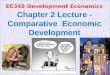 Chapter 2 Lecture - Comparative  Economic Development