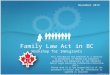 Family Law  Act in  BC  Workshop for  Immigrants