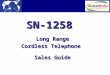 SN-1258  Long Range Cordless Telephone  Sales Guide