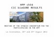 HPP ch16 CIC bioGUNE RESULTS MEETING OF THE SPANISH CONSORTIUM FOR THE PARTICIPACION IN THE HPP