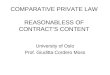 COMPARATIVE PRIVATE LAW REASONABLESS OF CONTRACT’S CONTENT
