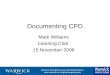 Documenting CPD