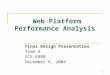 Web Platform Performance Analysis