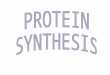 PROTEIN  SYNTHESIS